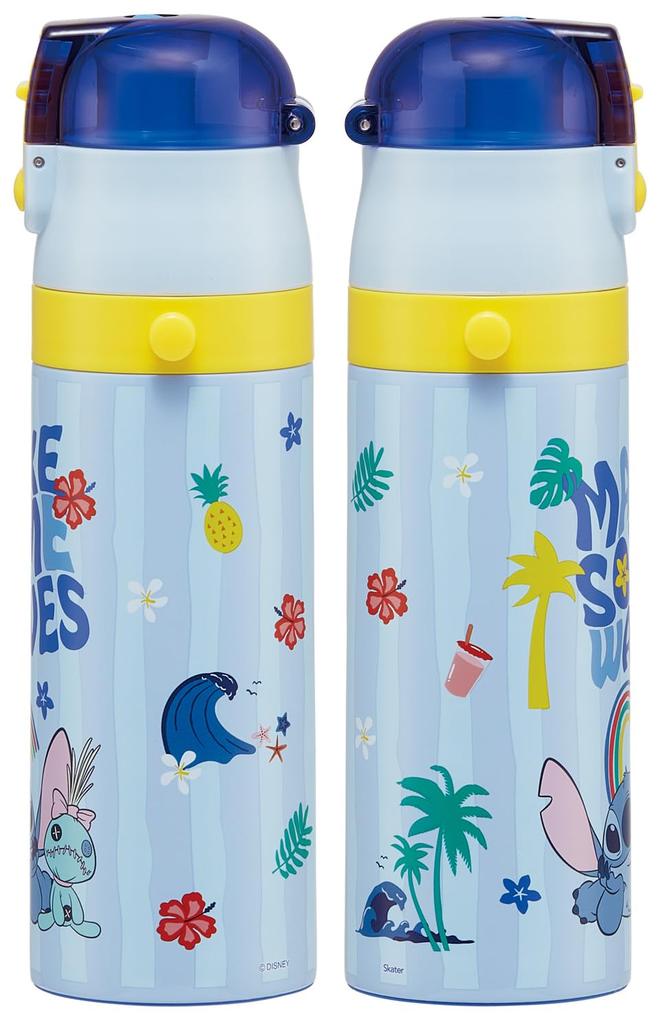 Skater Water Direct Disney Lilo Stitch Size for Boys and Stainless Sports Water Kids' Bottle, 470ml, Drink, & Design, 26, Girls, Insulated, Steel,