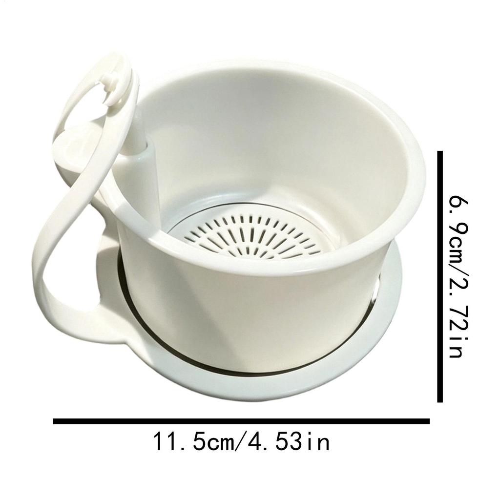 Sink Food Catcher Basket Adjustable Garbage Grid with Push-to-pour Design Kitchen Food Waste Catcher for Pasta Soup Stain Hair