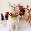 Рождественский ошейник для питомца, регулируемый, милый, ручной работы, вязаный ошейник для кошек и собак, шарф с колокольчиком M