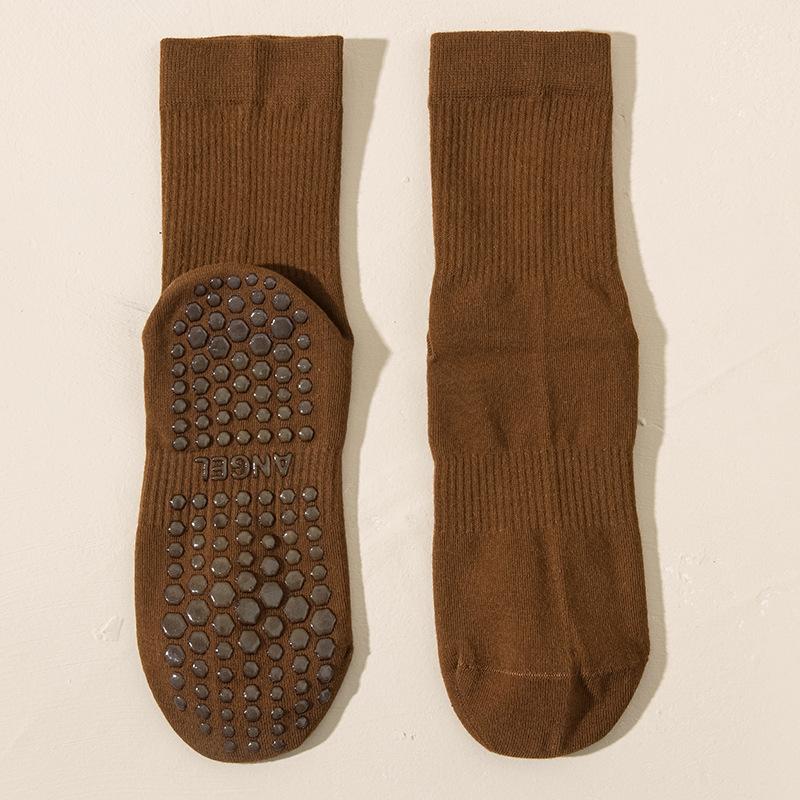 Носки для йоги Женские профессиональные спортивные носки до середины икры с противоскользящим эффектом Весна и осень Пилатес Фитнес Летние шорты-акула Длинные носки