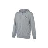 Logo Spliced Zip-Up Hoodie Jacket Men Jackets Gray 847219-03