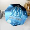 Marseille Print Automatic Umbrella, 8 Rib Iron Frame, Plastic Handle, Suitable for Outdoor Travel &Daily , Ideal Gift