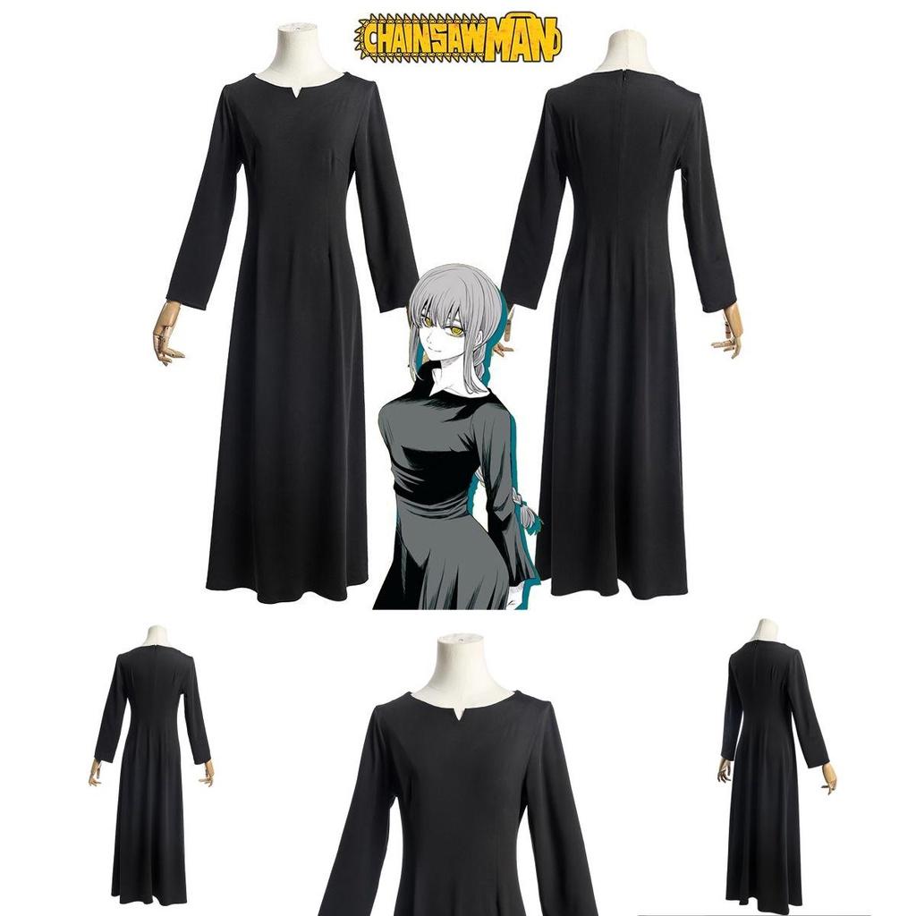 Потрясающий костюм для косплея Макимы из Человека-бензопилы с рукавами для Хэллоуина и Комик-Кона