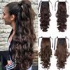 Long Curly Wrap Around Clip In Ponytail Hair Extension Heat Resistant Synthetic Pony Tail Fake Hair
