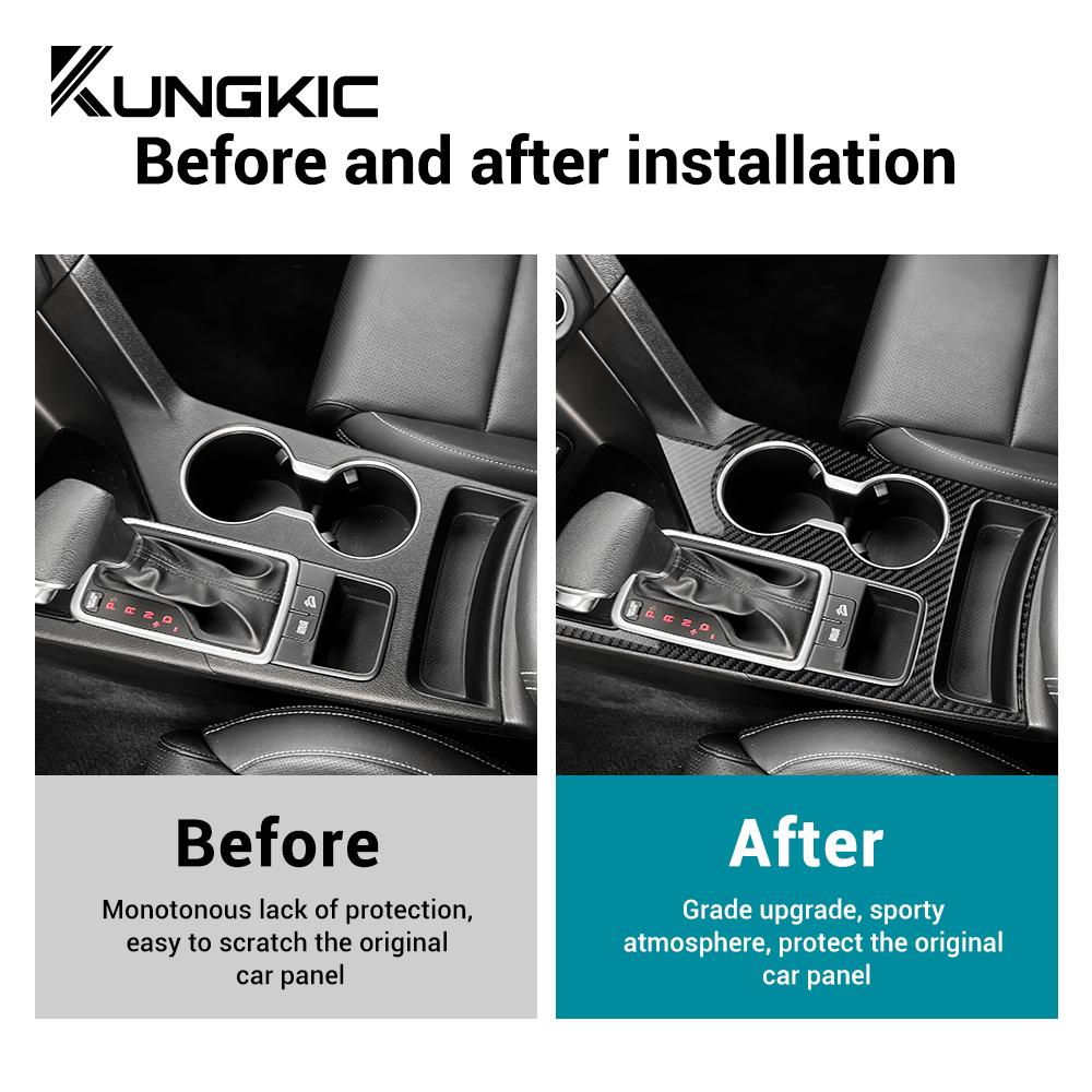 Наклейка из настоящего мягкого углеволокна для Kia Sportage 2017 2018 2019 2020 2025 LHD Панель переключения передач, подстаканника, отделка интерьера
