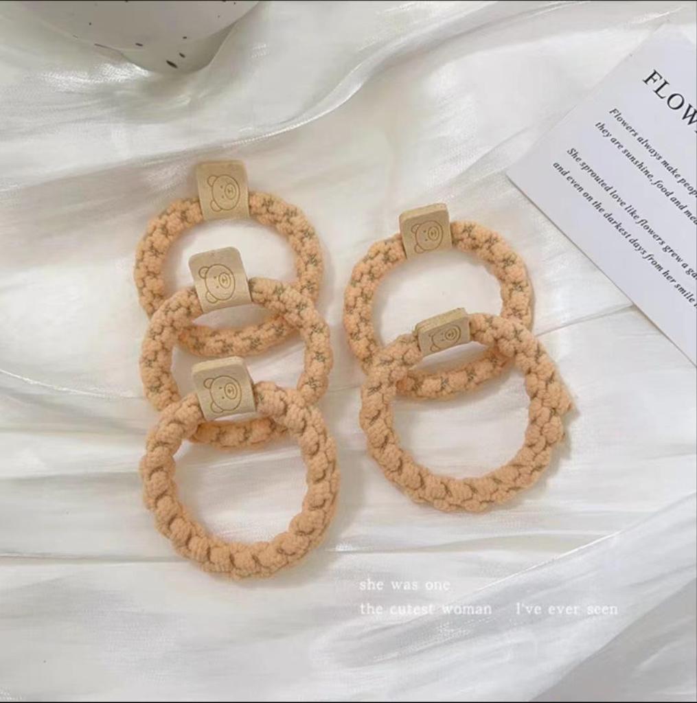 Милые эластичные плюшевые резинки для волос для девочек - детские резинки для волос и аксессуары на осень/зиму