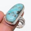 Republic Larimar Gemstone Handmade 925 Sterling Silver Jewelry Ring Size 10 SU-10458