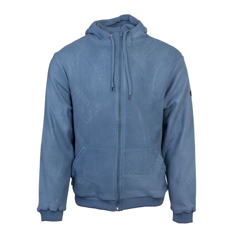 Мужская флисовая куртка с капюшоном в рубчик BILL TORNADE