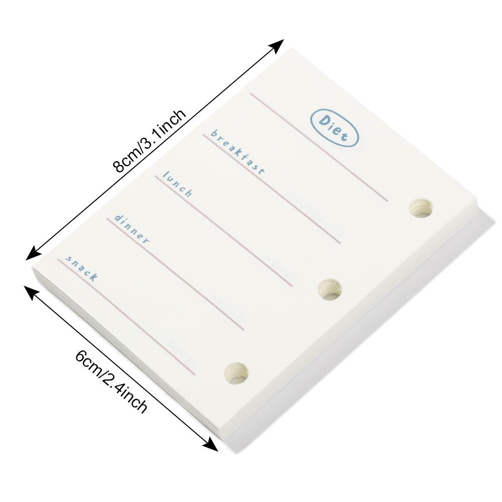 Блокнот на кольцах Внутренний блок Дневник 3 отверстия Сменные внутренние листы Листы для вставки