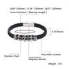 Нержавеющая сталь Череп Красивый ювелирный кожаный браслет для мужчин из нержавеющей стали ювелирные изделия черного цвета