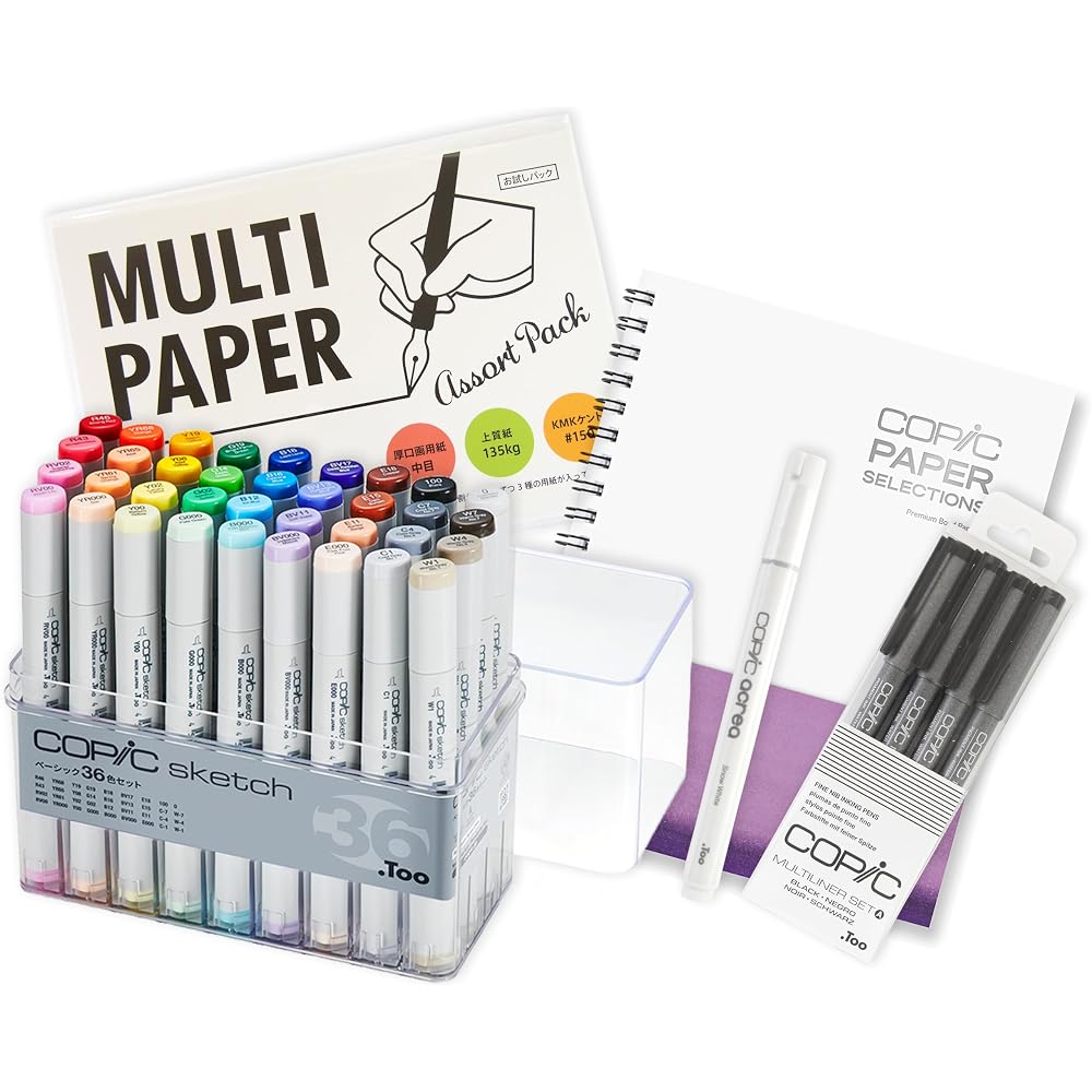 Too Copic Sketch Базовый набор 36 цветов Сделано в Японии Многоцветный Маркер для иллюстраций Маркер Маркер P...