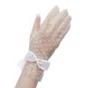 1Pairs Breathable Wedding Bridal Gloves Mesh Tulle Gloves New Bridal Gown Mittens  Party Dress