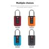 Таможенный кодовый замок для дорожного багажа, сменный пароль, черный замок, контрастный дизайн, навесной замок с 3-значным кодовым замком