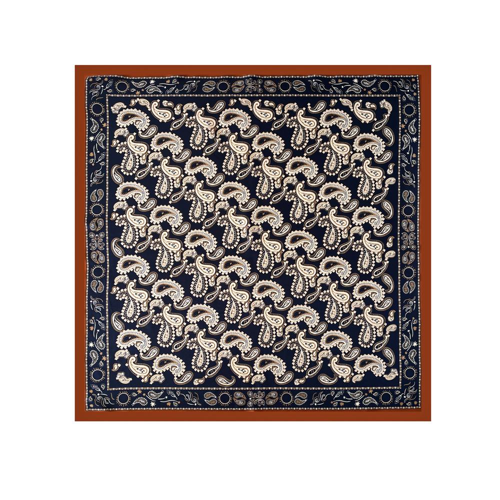 New arrival: 90cm women’s cashew-print headscarf, satin scarf, satin shawl