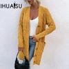 Autumn and Winter Fashion Women's Outer Cardigan Jumper Women Fashion Long Single-breasted Casual Cardigan Jacket
