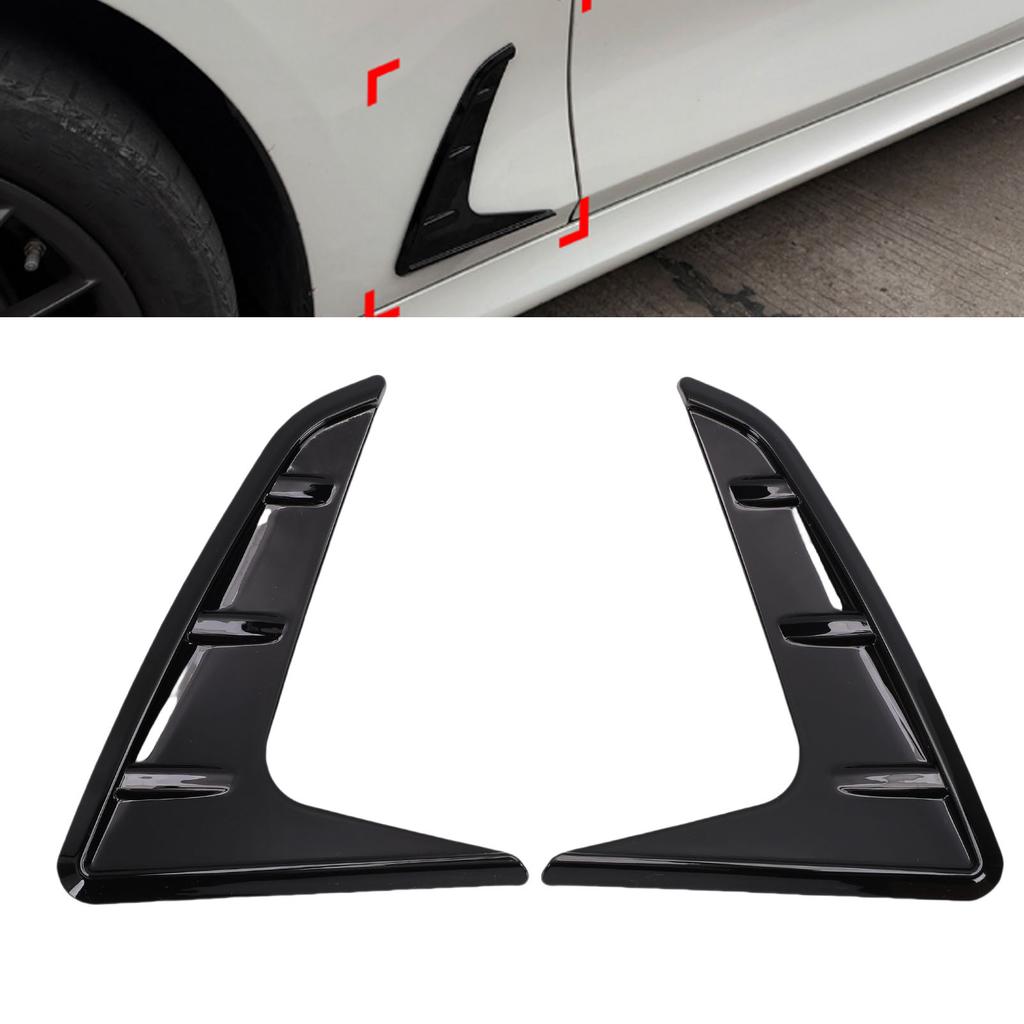 Hole Grille ABS Stylish Sporty Car Side Wing Vent Replacement for 3 Series 0 1 2019-Later