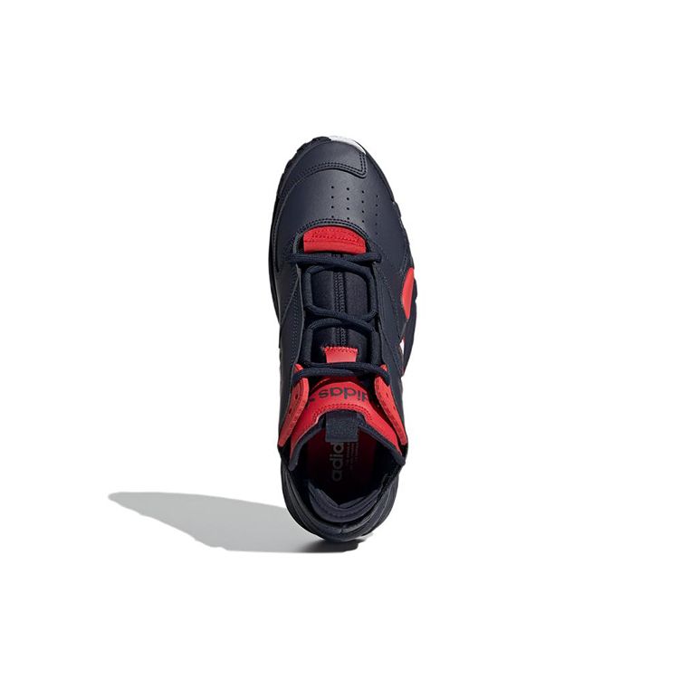 Adidas Оригинальные кожаные кроссовки Originals Streetball для спорта, удобные, с нескользящей подошвой, прочные, средней высоты, повседневные, для образа жизни, мужские, повседневные, сине-красные FY7995