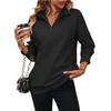 Autumn and Winter Half Zip Long Sleeved Fashionable Pullover Fleece Women's Hoodies & Sweatshirts