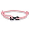 Personalized Infinity Bracelet Adjustable Braided Rope Bracelet For Couple Black Stainless Steel Matching Jewelry Gifts