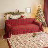 Christmas Plaid Slipcover Couch Cover Grid Living Room Pet Bed Chair Soft Sofa Cover with Tassel Washable Towel Throw Blanket