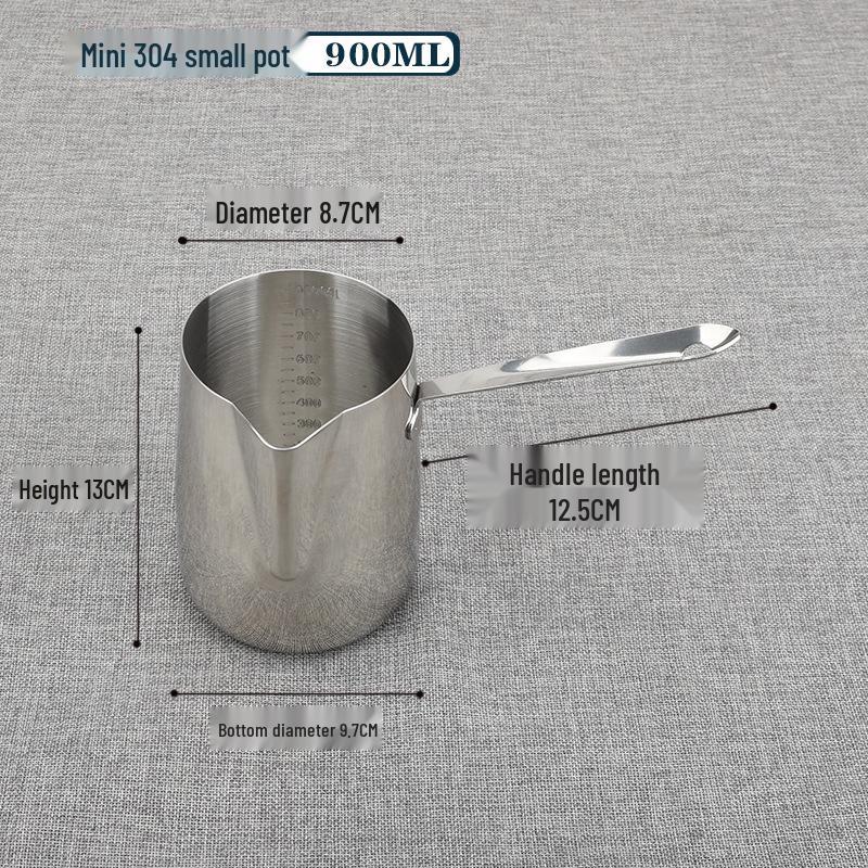 Кувшин из нержавеющей стали 304 с длинной ручкой для латте-арта и вспенивания (300-950 мл)