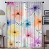 Curtains for Living Room Curtain for Room 2 Panel Beauty Flowers Home Interior Curtains Shades Partition Halloween Decoration