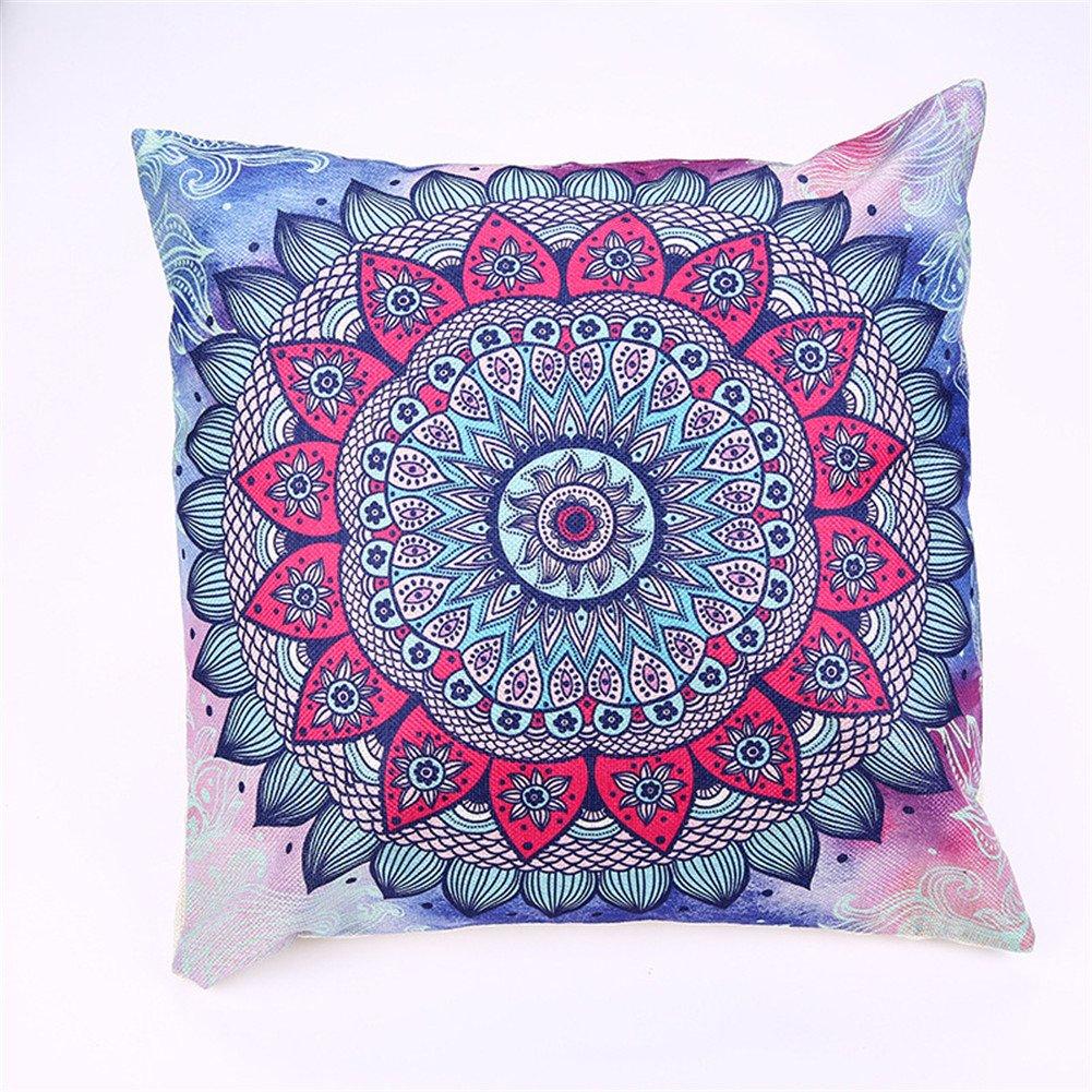 Субконтинентальный этнический Мандала льняная наволочка диванная подушка чехол домашний декор для вашего броска