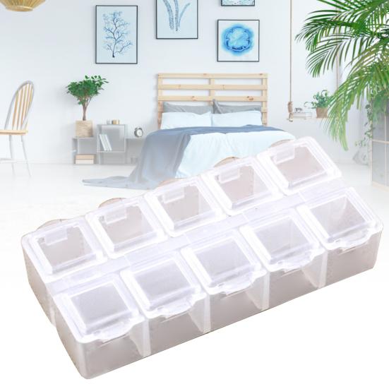 Коробка для хранения Пыленепроницаемая экономия места 2 размера Легко носить с собой Чехол для ювелирных изделий Поставка для рукоделия