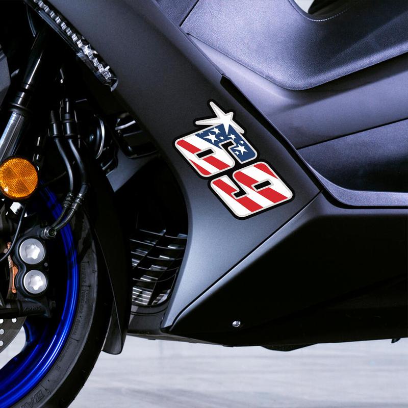 Motorcycle Stickers Flag Number 69 Decoration Fuel Tank Helmet Cover For Honda SP 125 Shine Hero Motor Yamaha Bajaj Kawasaki