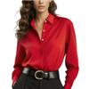 Women's Fashionable Casual Solid Color Long-sleeved Satin High-quality Blouse