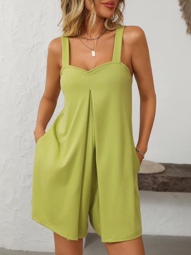Women's Loose Casual Jumpsuit Bohemian Wide Leg Outdoor Summer Strappy High Waisted Jumpsuits for Women Plus Size