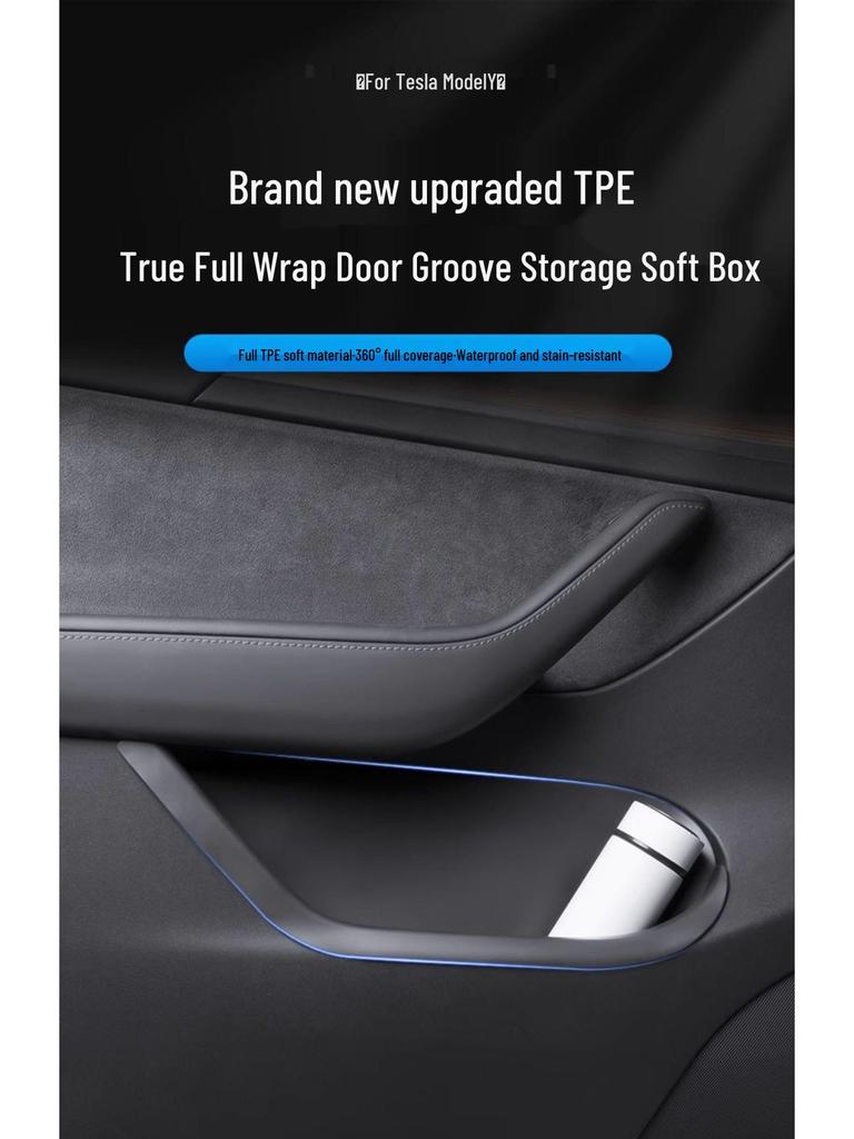 Tesla Model Y/3 Enhanced Door Storage Box & Slot Mat Set