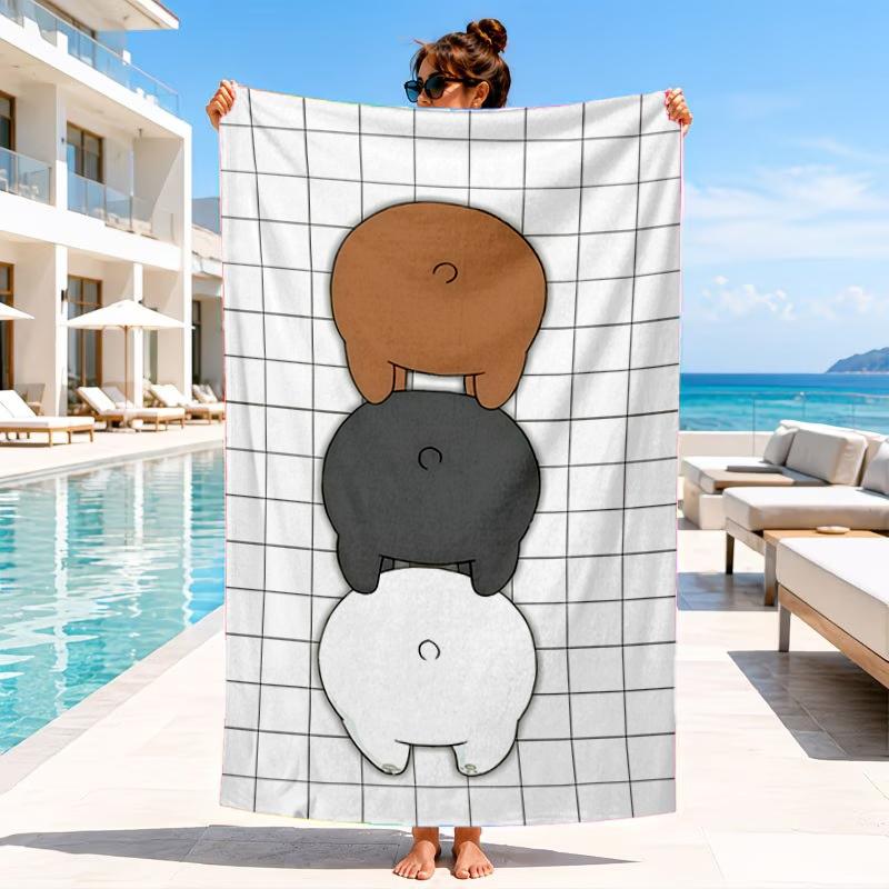 Nightly Friends bears Adventure Beach Towel, Microfiber Beach Towel, Perfect For Pool, Beach, Travel, Home Decor Beach Party Fan gifts