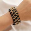 Женский Роскошный Дизайн Трехрядная Цепь Браслет на Руку Подарок на Вечеринку