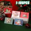 1-100 шт. Рождественская 3D открытка Креативная мини-открытка флориста для выпечки Подарок для одноклассников Рождественские праздничные товары для вечеринки