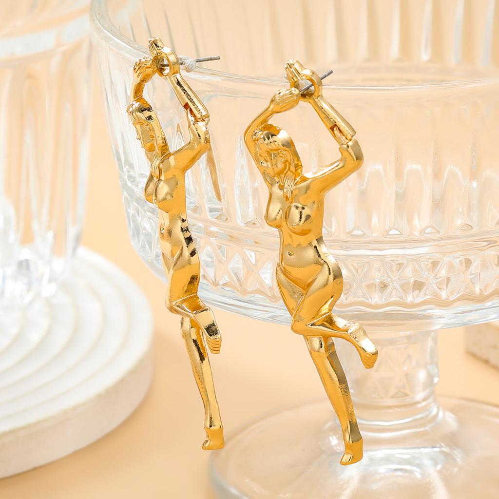 Женские панк-серьги в форме тела, серьги-гвоздики, ювелирные аксессуары