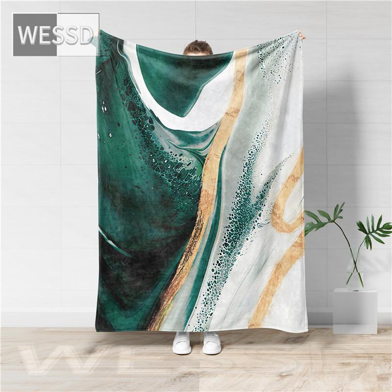 Зеленое одеяло, диван, декоративное мраморное одеяло, пушистое фланелевое покрывало на кровать, флисовое одеяло для путешествий