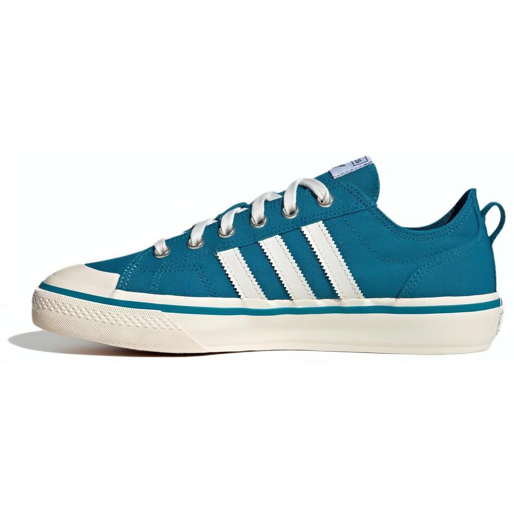 Adidas Originals Nizza Rf 74 Comfortable Simple Non-Slip Durable Low-Top Skate Shoes Unisex Sneakers Green White Blue HQ8566