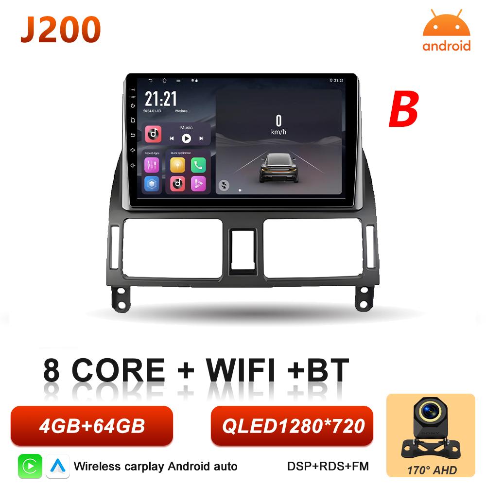 Android 16 Car Radio For Toyota Avensis T25 T250 2003 - 2009 Multimedia Player Autoradio BT Carplay Auto GPS Stereo DSP Screen