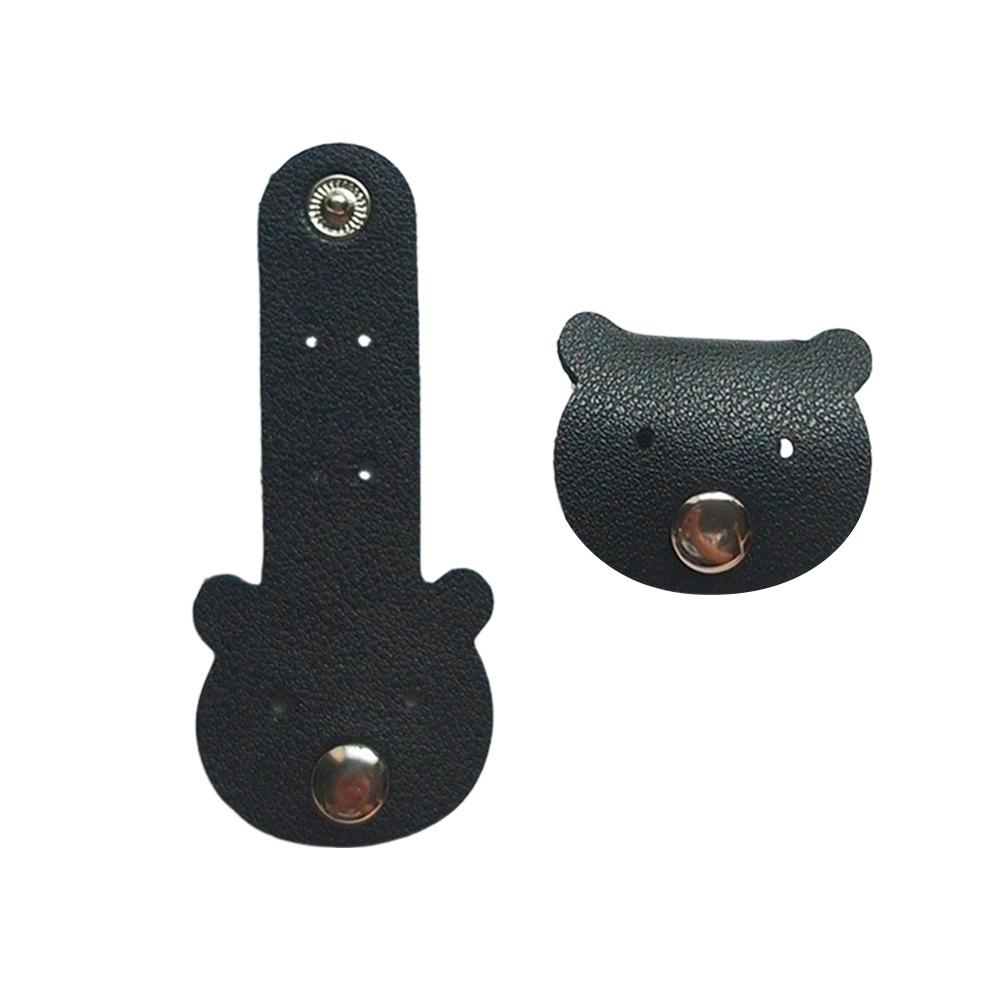 Durable Leather Cable Ties Elastic Tie Soft Cable Organizer Cute Reusable Cord Clip Data Cable Storage