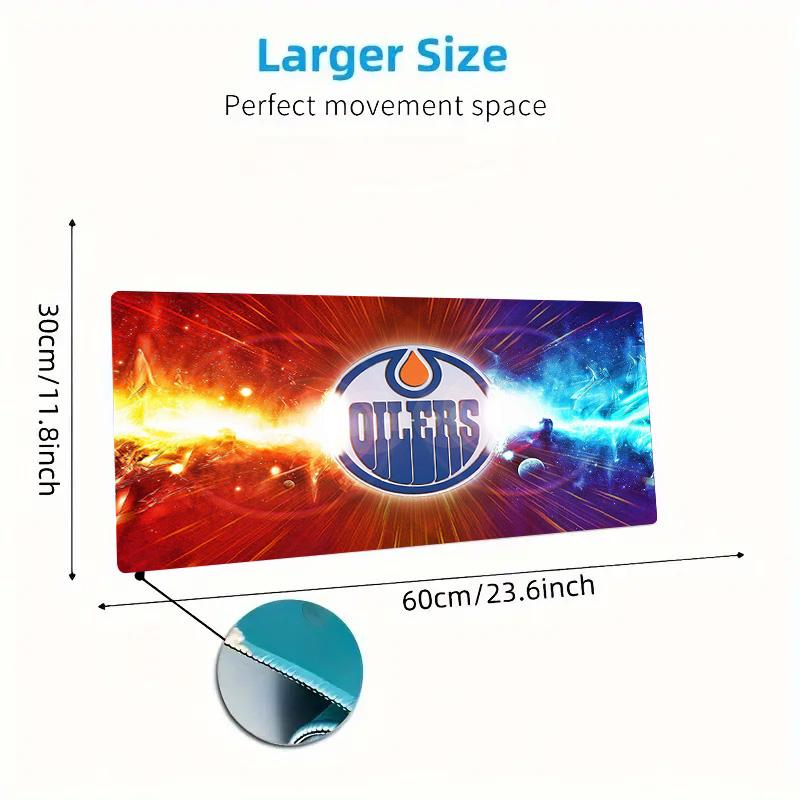 Edmonton Oilers Color Mouse Pad Large Gaming Table Cushion Non-slip Laptop Tablet Big Mousepad XXL Mat Mini PC Playmat With Lock edge