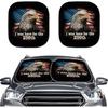 2-Piece Cactus Windshield Sunshade Floral Foldable Car Front Window Sun Shades for Most Sedans SUVs Trucks Tesla Blocks UV Rays and Keeps Your