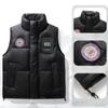 Мужская и женская новая американская зимняя куртка-пуховик на липучке, жилет и толстый воротник-стойка, фирменное теплое пальто