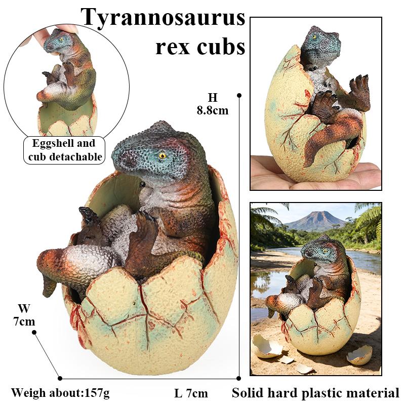 Oenux Классические детеныши динозавров Тираннозавр Сайхания Спинозавр Велоцираптор Птерозавр Модель коллекции треснувшего яйца динозавра Детская игрушка