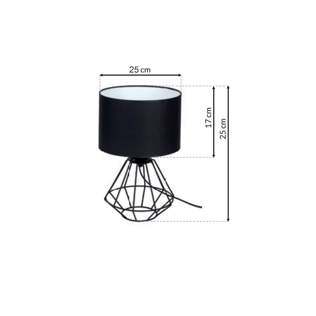 Lampa Stołowa Colin 1 E27 Czarny Milagro Mlp4792