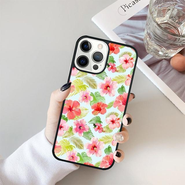 Чехол для телефона «Тропический рай» с гавайским цветком для iPhone 17 Air 15 16 Чехол 14 13 11 12 Pro Max Max Plus Задняя крышка