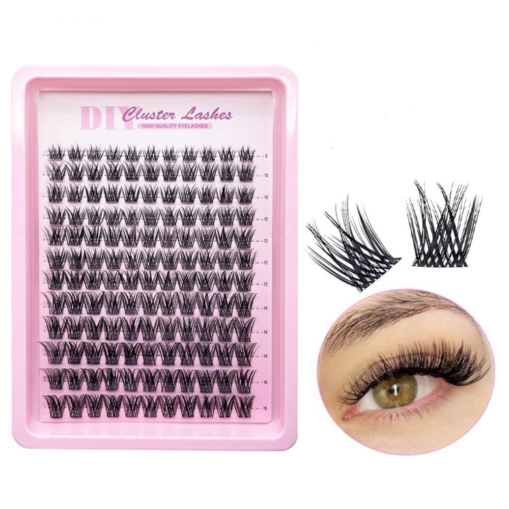 Thick Dramatic Manga Lashes 12 Row Cluster Eyelashes Handmade Eye Lashes  for Women Beauty