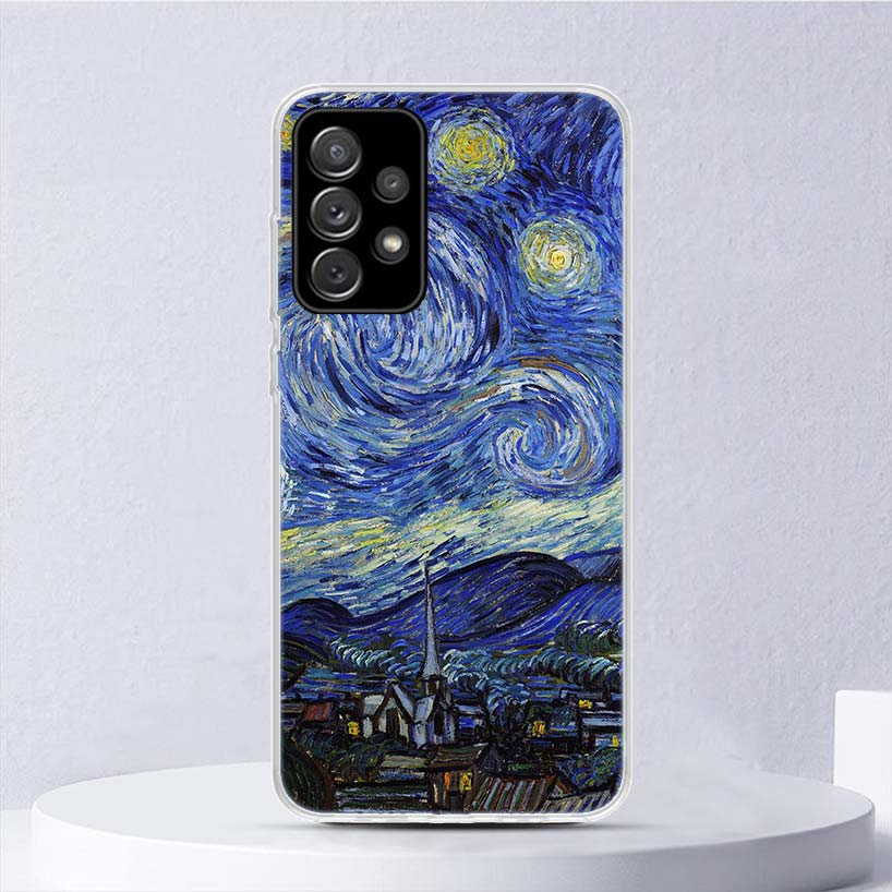 Van Gogh Oil Art Painting Soft Case For Samsung Galaxy A51 A71 A50 A70 A21S Phone Cover A30 A20E A10 A31 A41 A6 A7 A8 A9 Shell C