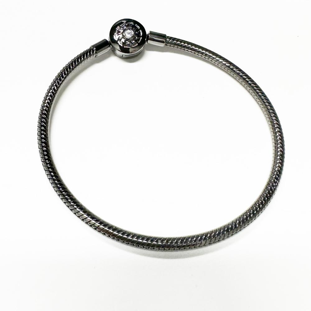 925 Silver Black Star Charm Bracelet Handmade Jewelry Gift for Women Heart Beads Pendant Fit