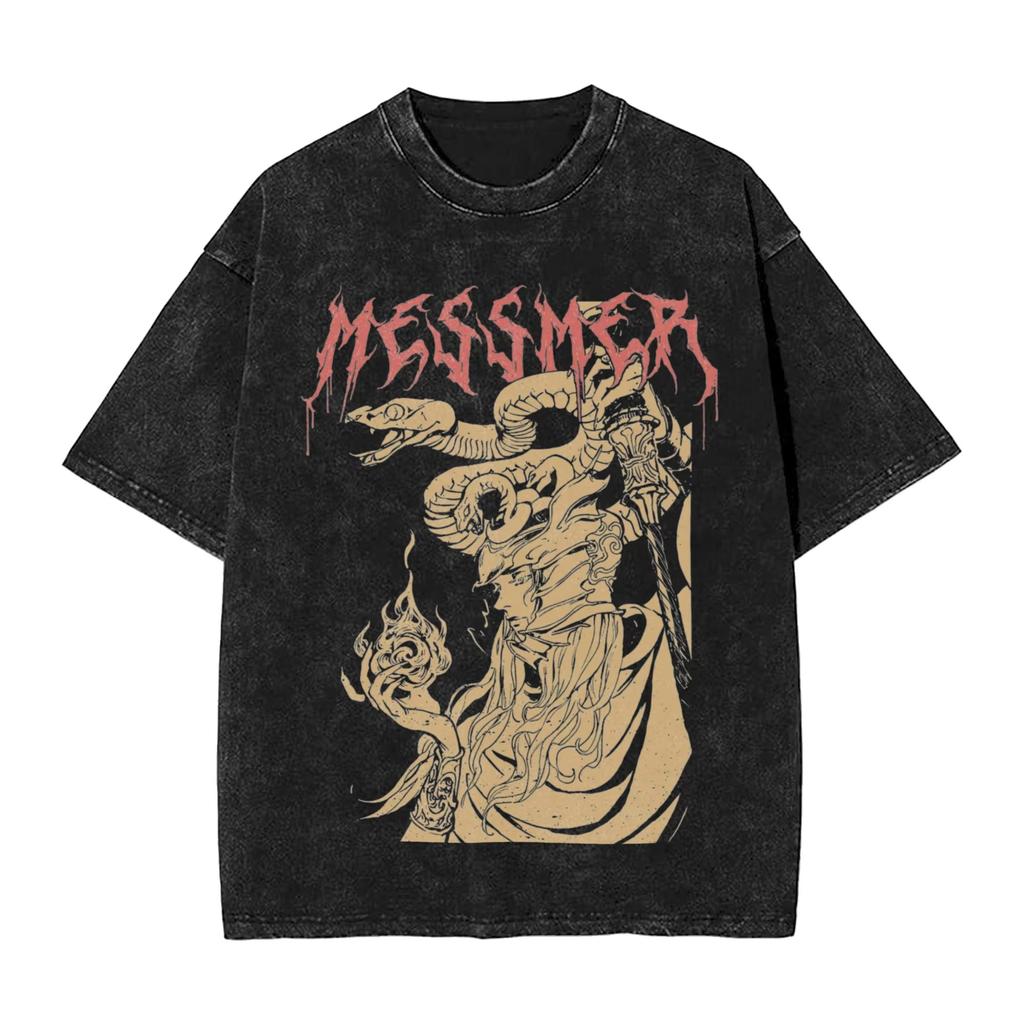 R-Rings Radahn E-Eldening Washed T Shirts Streetwear Hip Hop Casual T-Shirts Tees for Men Women Short Sleeve Graphic